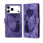 Pen Heart Cat Embossed Leather Phone Case, For iPhone 18 Pro / 17 Pro, For iPhone 18 Pro Max / 17 Pro Max, For iPhone 17, For iPhone 17 Air