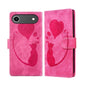 Pen Heart Cat Embossed Leather Phone Case, For iPhone 17 Pro Max, For iPhone 17 Pro, For iPhone 17, For iPhone Air