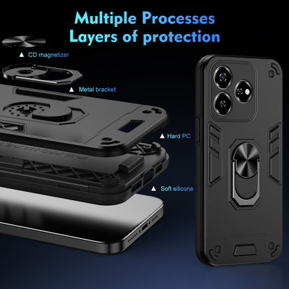 Shockproof Metal Ring Holder Phone Case, For ZTE Axon 60 4G, For ZTE Blade A54, For ZTE Blade A52