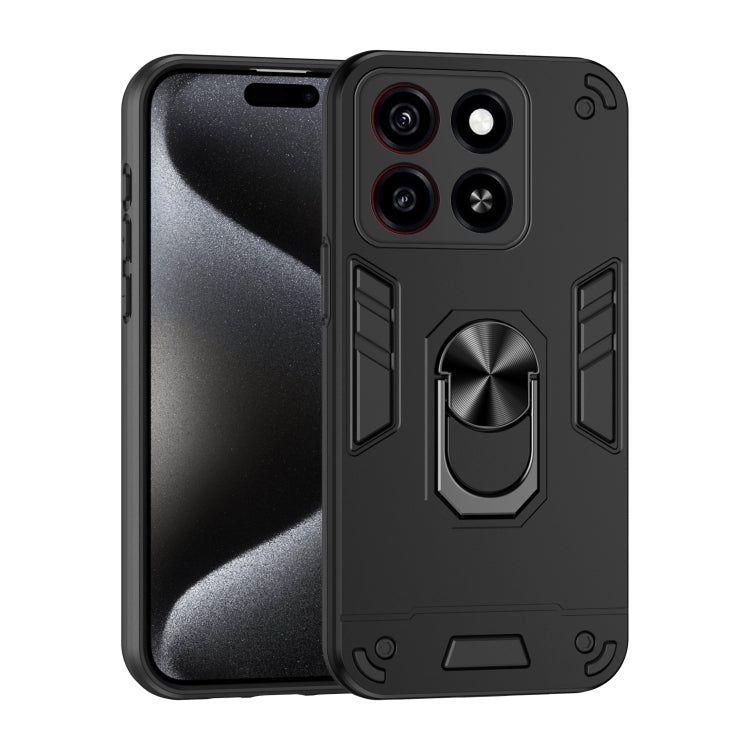 Shockproof Metal Ring Holder Phone Case, For ZTE Blade A76 4G, For ZTE Blade A76 5G, For ZTE Blade A36 4G, For ZTE Blade A56 4G, For ZTE Blade V70 Vita, For ZTE Blade A75 4G, For ZTE Blade A35 / A55, For ZTE Axon 60 Lite