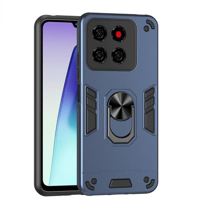 Shockproof Metal Ring Holder Phone Case, For ZTE Blade A76 4G, For ZTE Blade A76 5G, For ZTE Blade A36 4G, For ZTE Blade A56 4G, For ZTE Blade V70 Vita, For ZTE Blade A75 4G, For ZTE Blade A35 / A55, For ZTE Axon 60 Lite
