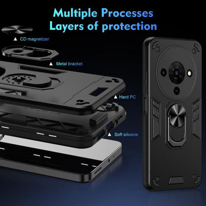 Shockproof Metal Ring Holder Phone Case, For ZTE Blade A76 4G, For ZTE Blade A76 5G, For ZTE Blade A36 4G, For ZTE Blade A56 4G, For ZTE Blade V70 Vita, For ZTE Blade A75 4G, For ZTE Blade A35 / A55, For ZTE Axon 60 Lite