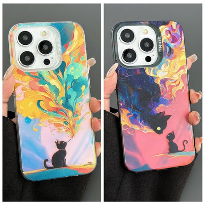 Laser Cat PC Shockproof Phone Case, For iPhone 15 Pro Max, For iPhone 15 Pro, For iPhone 15, For iPhone 14, For iPhone 14 Pro, For iPhone 14 Pro Max, For iPhone 13 Pro Max, For iPhone 13 Pro, For iPhone 13, For iPhone 12, For iPhone 12 Pro Max���������...