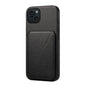 D04 Calf Texture Dual Card Slot Holder Phone Case, For iPhone 16 Pro, For iPhone 16 Plus, For iPhone 16, For iPhone 15 Pro Max, For iPhone 15 Pro, For iPhone 15 Plus