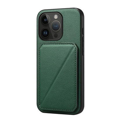 D04 Calf Texture Dual Card Slot Holder Phone Case, For iPhone 15, For iPhone 14 Plus, For iPhone 14, For iPhone 14 Pro, For iPhone 14 Pro Max, For iPhone 13 Pro Max