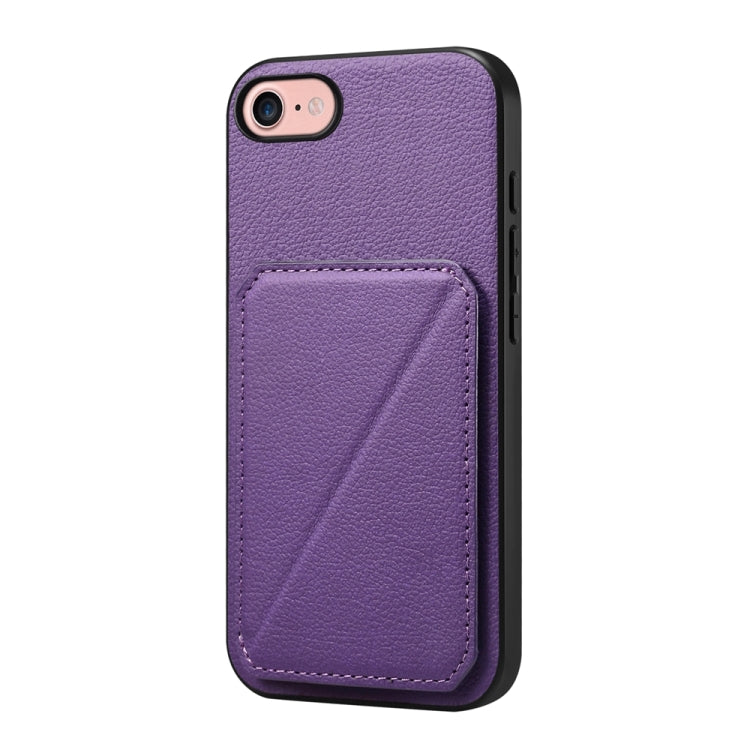 D04 Calf Texture Dual Card Slot Holder Phone Case, For iPhone 18 Pro / 17 Pro, For iPhone 18 Pro Max / 17 Pro Max, For iPhone 17, For iPhone 17 Air, For iPhone 7 / 8 / SE 2022, For iPhone 16 Pro Max