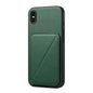 D04 Calf Texture Dual Card Slot Holder Phone Case, For iPhone 11, For iPhone 11 Pro, For iPhone X / XS, For iPhone XR, For iPhone XS Max, For iPhone 7 Plus / 8 Plus