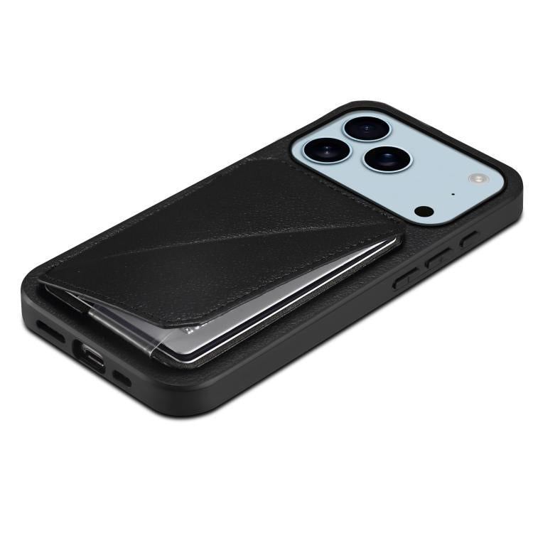 D04 Calf Texture Dual Card Slot Holder Phone Case, For iPhone 18 Pro / 17 Pro, For iPhone 18 Pro Max / 17 Pro Max, For iPhone 17, For iPhone 17 Air, For iPhone 7 / 8 / SE 2022, For iPhone 16 Pro Max