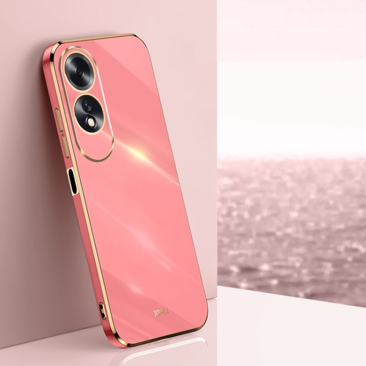XINLI Straight Edge 6D Electroplate TPU Phone Case, For OPPO A3 Pro India, For OPPO A60 4G, For OPPO K12