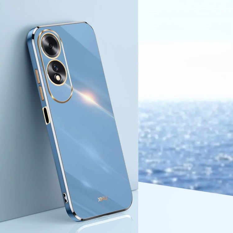 XINLI Straight Edge 6D Electroplate TPU Phone Case, For OPPO A3 Pro India, For OPPO A60 4G, For OPPO K12