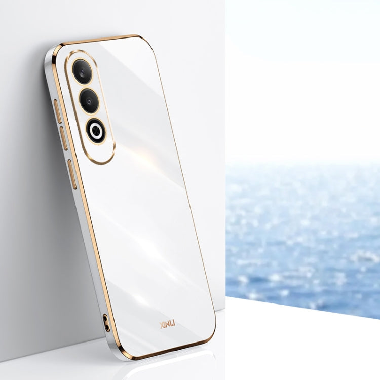 XINLI Straight Edge 6D Electroplate TPU Phone Case, For OPPO A3 Pro India, For OPPO A60 4G, For OPPO K12