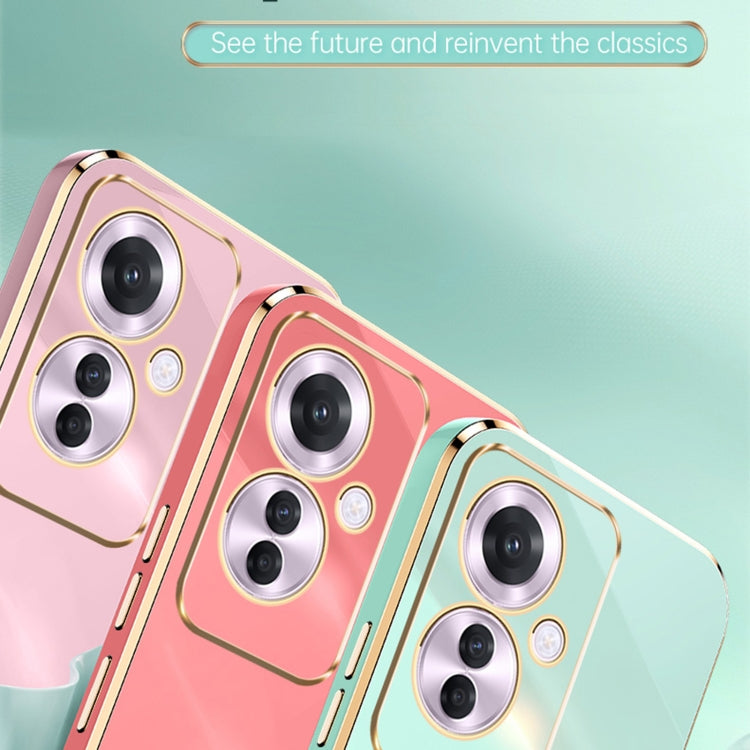 XINLI Straight Edge 6D Electroplate TPU Phone Case, For OPPO Reno11 F, For OPPO Find X7 5G