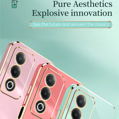 XINLI Straight Edge 6D Electroplate TPU Phone Case, For OPPO A3 Pro India, For OPPO A60 4G, For OPPO K12