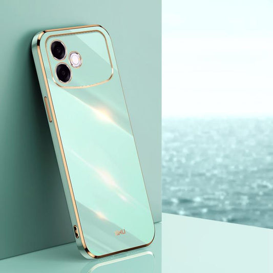 XINLI Straight Edge 6D Electroplate TPU Phone Case, For OPPO A6s Pro 4G, For OPPO Reno15 F 5G Global, For OPPO A6x 4G / 5G Global