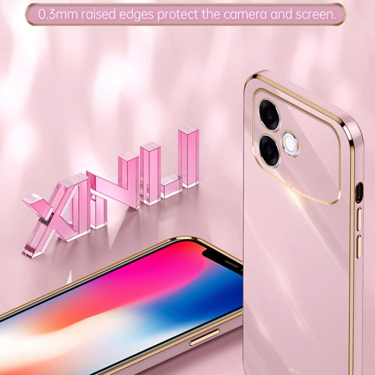 XINLI Straight Edge 6D Electroplate TPU Phone Case, For OPPO A6s Pro 4G, For OPPO Reno15 F 5G Global, For OPPO A6x 4G / 5G Global