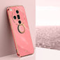 XINLI Straight Edge 6D Electroplate TPU Phone Case with Ring Holder, For OPPO K12, For OPPO Reno11 F, For OPPO Find X7 5G