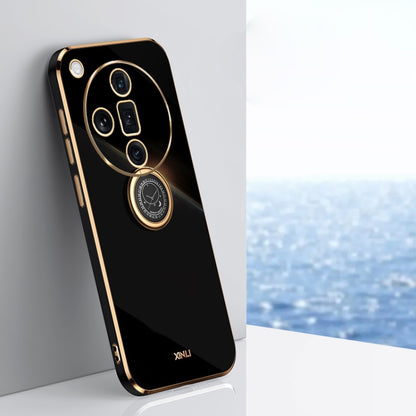 XINLI Straight Edge 6D Electroplate TPU Phone Case with Ring Holder, For OPPO K12, For OPPO Reno11 F, For OPPO Find X7 5G