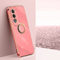 XINLI Straight Edge 6D Electroplate TPU Phone Case with Ring Holder, For OPPO K12, For OPPO Reno11 F, For OPPO Find X7 5G