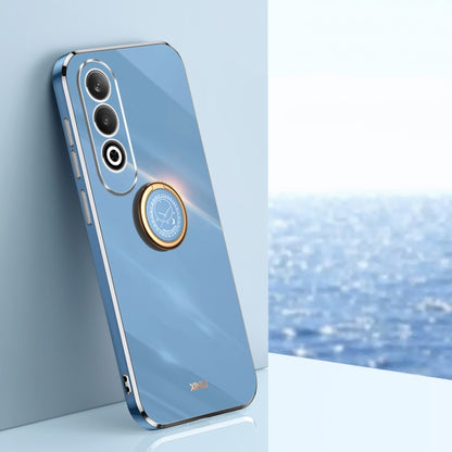 XINLI Straight Edge 6D Electroplate TPU Phone Case with Ring Holder, For OPPO K12, For OPPO Reno11 F, For OPPO Find X7 5G