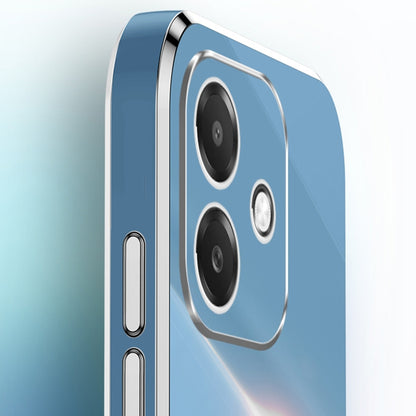 XINLI Straight Edge 6D Electroplate TPU Phone Case with Ring Holder, For OPPO A3 5G India, For OPPO A3 Pro India, For OPPO A60 4G