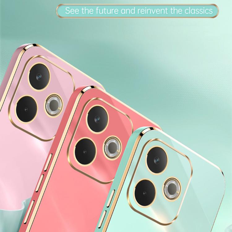 XINLI Straight Edge 6D Electroplate TPU Phone Case with Ring Holder, For OPPO A5 Pro 5G Global, For OPPO Reno13 F 5G Global, For OPPO A3 5G India