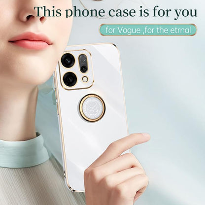 XINLI Straight Edge 6D Electroplate TPU Phone Case with Ring Holder