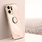 XINLI Straight Edge 6D Electroplate TPU Phone Case with Ring Holder, For OPPO Reno14 Pro 5G Global, For OPPO Reno14 5G Global, For OPPO Find X8 Ultra