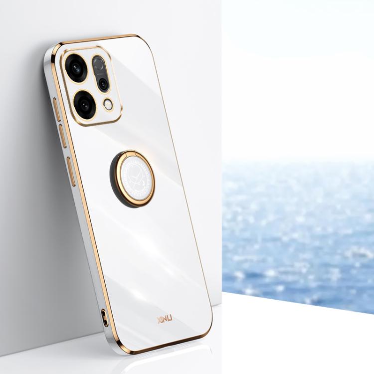 XINLI Straight Edge 6D Electroplate TPU Phone Case with Ring Holder, For OPPO Reno14 Pro 5G Global, For OPPO Reno14 5G Global, For OPPO Find X8 Ultra
