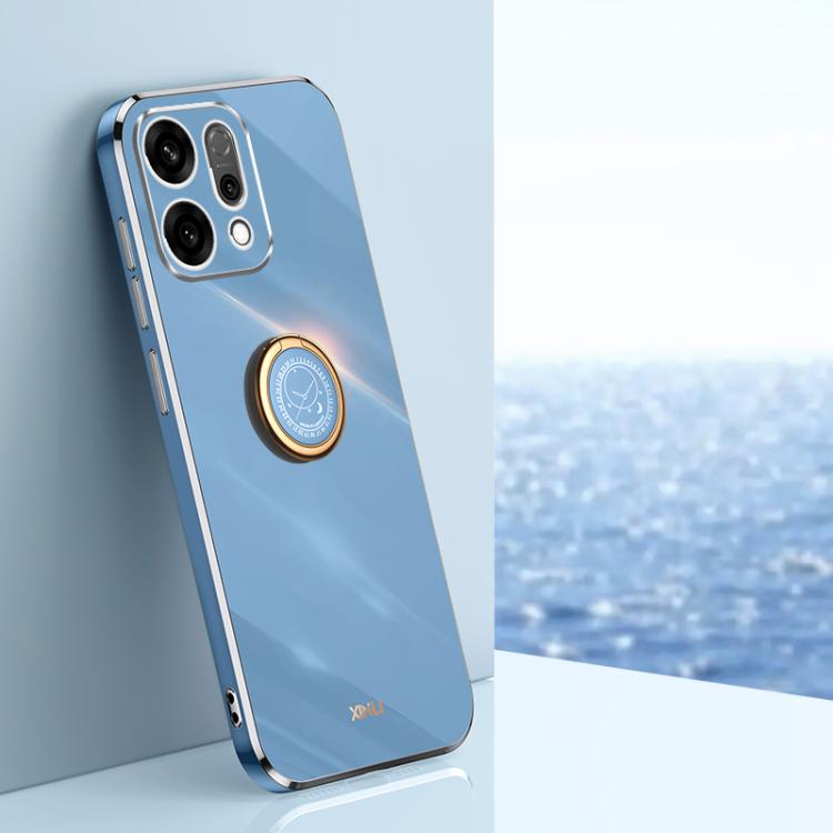 XINLI Straight Edge 6D Electroplate TPU Phone Case with Ring Holder, For OPPO Reno14 Pro 5G Global, For OPPO Reno14 5G Global, For OPPO Find X8 Ultra