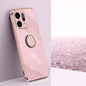 XINLI Straight Edge 6D Electroplate TPU Phone Case with Ring Holder, For OPPO Reno14 Pro 5G Global, For OPPO Reno14 5G Global, For OPPO Find X8 Ultra