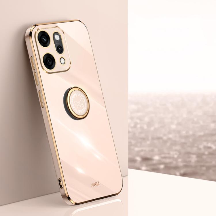 XINLI Straight Edge 6D Electroplate TPU Phone Case with Ring Holder, For OPPO Reno14 Pro 5G Global, For OPPO Reno14 5G Global, For OPPO Find X8 Ultra