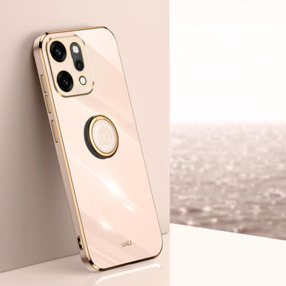 XINLI Straight Edge 6D Electroplate TPU Phone Case with Ring Holder, For OPPO Reno14 Pro 5G Global, For OPPO Reno14 5G Global, For OPPO Find X8 Ultra