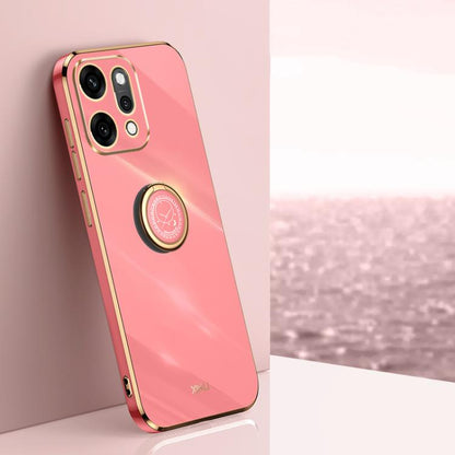 XINLI Straight Edge 6D Electroplate TPU Phone Case with Ring Holder, For OPPO Reno14 Pro 5G Global, For OPPO Reno14 5G Global, For OPPO Find X8 Ultra