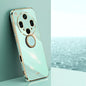 XINLI Straight Edge 6D Electroplate TPU Phone Case with Ring Holder, For OPPO Reno14 Pro 5G Global, For OPPO Reno14 5G Global, For OPPO Find X8 Ultra