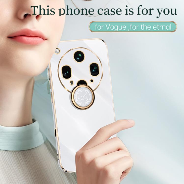 XINLI Straight Edge 6D Electroplate TPU Phone Case with Ring Holder, For OPPO Find X8 Ultra, For OPPO A5 Pro 5G Global, For OPPO Reno13 F 5G Global