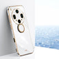 XINLI Straight Edge 6D Electroplate TPU Phone Case with Ring Holder, For OPPO Reno14 Pro 5G Global, For OPPO Reno14 5G Global, For OPPO Find X8 Ultra