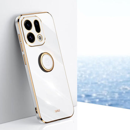 XINLI Straight Edge 6D Electroplate TPU Phone Case with Ring Holder