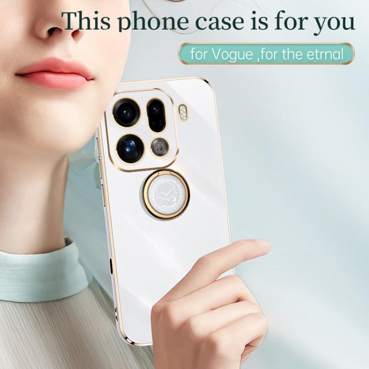 XINLI Straight Edge 6D Electroplate TPU Phone Case with Ring Holder, For OPPO Find X9 Pro 5G, For OPPO Reno14 Pro 5G Global, For OPPO Reno14 5G Global