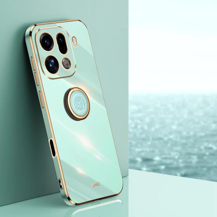 XINLI Straight Edge 6D Electroplate TPU Phone Case with Ring Holder, For OPPO F31 5G Global, For OPPO A6 GT 5G, For OPPO Find X9 Pro 5G