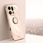 XINLI Straight Edge 6D Electroplate TPU Phone Case with Ring Holder, For OPPO F31 5G Global, For OPPO A6 GT 5G, For OPPO Find X9 Pro 5G