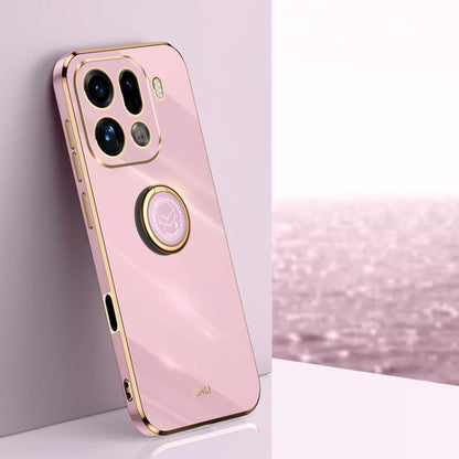 XINLI Straight Edge 6D Electroplate TPU Phone Case with Ring Holder, For OPPO F31 5G Global, For OPPO A6 GT 5G, For OPPO Find X9 Pro 5G