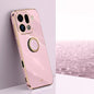 XINLI Straight Edge 6D Electroplate TPU Phone Case with Ring Holder, For OPPO F31 5G Global, For OPPO A6 GT 5G, For OPPO Find X9 Pro 5G