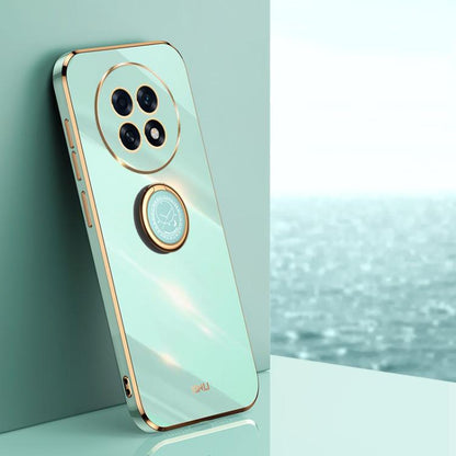 XINLI Straight Edge 6D Electroplate TPU Phone Case with Ring Holder, For OPPO F31 5G Global, For OPPO A6 GT 5G, For OPPO Find X9 Pro 5G