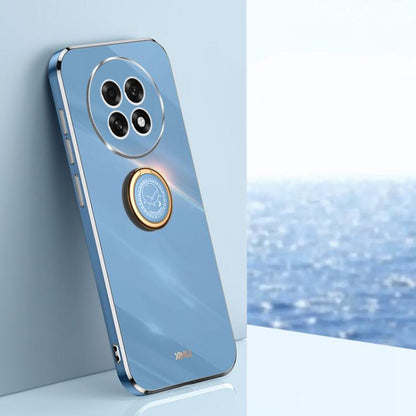 XINLI Straight Edge 6D Electroplate TPU Phone Case with Ring Holder, For OPPO F31 5G Global, For OPPO A6 GT 5G, For OPPO Find X9 Pro 5G