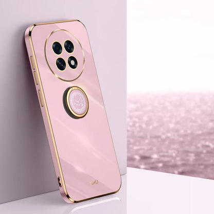 XINLI Straight Edge 6D Electroplate TPU Phone Case with Ring Holder, For OPPO F31 5G Global, For OPPO A6 GT 5G, For OPPO Find X9 Pro 5G