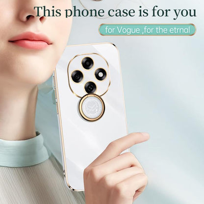 XINLI Straight Edge 6D Electroplate TPU Phone Case with Ring Holder, For OPPO A6 Pro 5G Global, For OPPO F31 5G Global, For OPPO A6 GT 5G