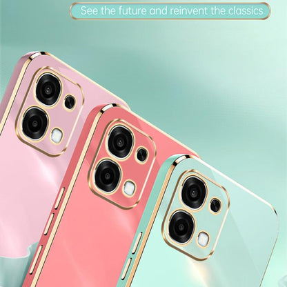 XINLI Straight Edge 6D Electroplate TPU Phone Case with Ring Holder, For OPPO F31 5G Global, For OPPO A6 GT 5G, For OPPO Find X9 Pro 5G