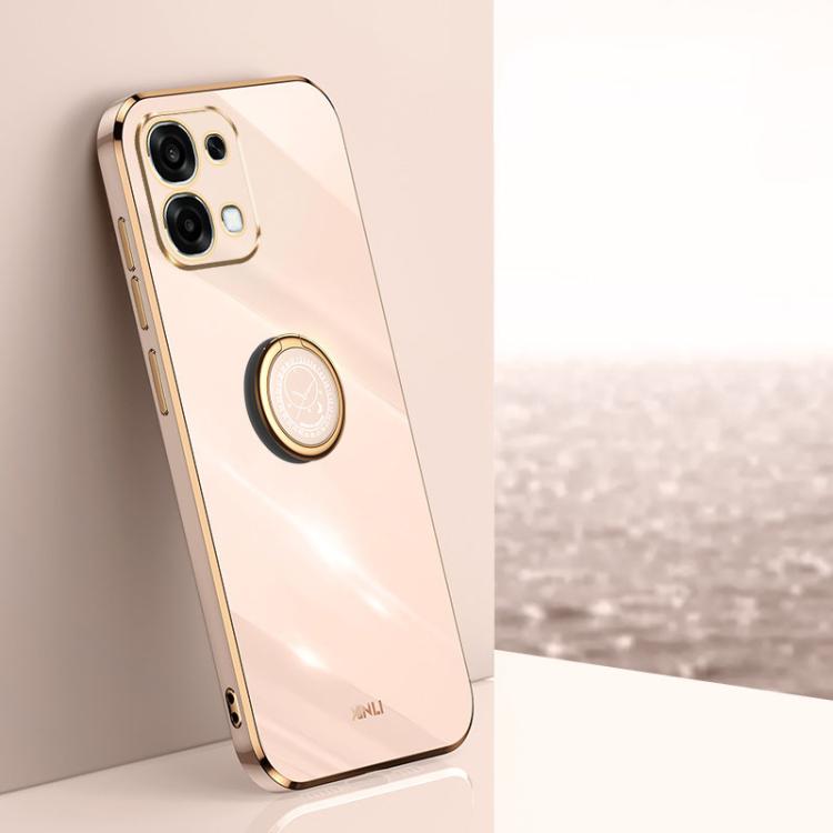 XINLI Straight Edge 6D Electroplate TPU Phone Case with Ring Holder, For OPPO F31 5G Global, For OPPO A6 GT 5G, For OPPO Find X9 Pro 5G