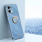 XINLI Straight Edge 6D Electroplate TPU Phone Case with Ring Holder, For OPPO F31 5G Global, For OPPO A6 GT 5G, For OPPO Find X9 Pro 5G