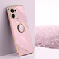 XINLI Straight Edge 6D Electroplate TPU Phone Case with Ring Holder, For OPPO F31 5G Global, For OPPO A6 GT 5G, For OPPO Find X9 Pro 5G